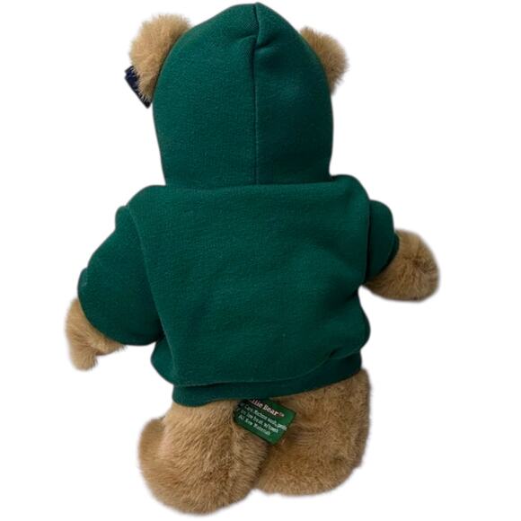 VTG LL Bean Ellie TEDDY BEAR 15” Plush In Green Hoodie Sweatshirt Stuffed Animal - Picture 4 of 11